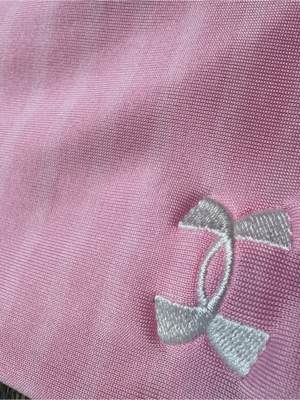 Under Armour Men's Golf Polo Pink Striped Performance SZ L - Picture 10 of 12